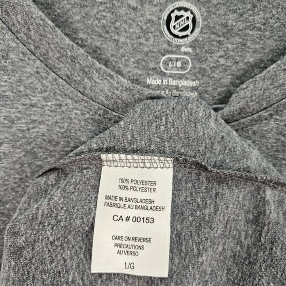 Toronto Maple Leafs Shirt NHL Official Licensed Men's Size L Gray Short Sleeve - Picture 9 of 10